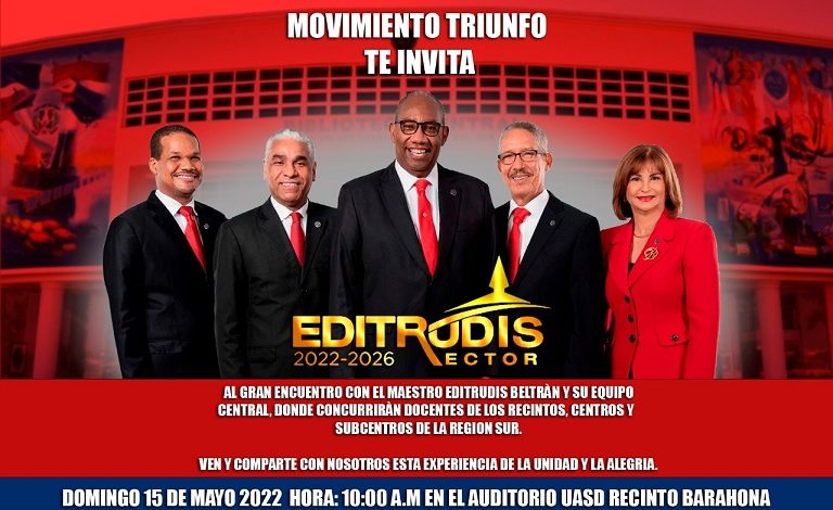Editrudis Beltran candidato a rector&iacute;a UASD realizar&aacute; cierre de campa&ntilde;a en Barahona